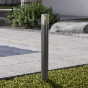 EGLO svetilka za pot CROPANI, črna/siva, višina 80 cm, IP54 E27, zatemnjen, Črna, Plastika