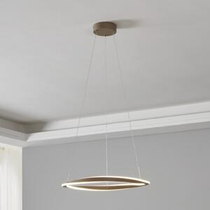 EGLO LED-visoka svetilka CAMEROTA, bež, Ø 57 cm, daljinski upravljalnik, zatemnjen, Bež, Dnevna soba / jedilnica, Aluminij