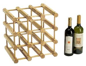 Regal za vino (28 x 34 x 34 cm, Rjavo bele barve)