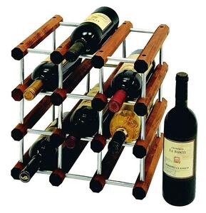 Regal za vino (28 x 34 x 34 cm, Rjave barve)
