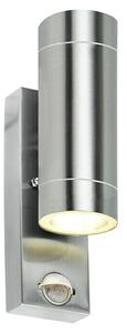 Starlux LED zunanja stenska svetilka Dundee (6 W, 6 x 9,5 x 22 cm, Srebrne barve, IP44, Število svetlobnih elementov: 2 kos)