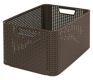 Curver Večnamenska košara Ratan (43,6 x 32,6 x 22,8 mm, Plastika, Rjava)