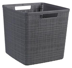 Curver Zaboj za shranjevanje Jute (Do x Š x V: 28 x 28 x 27 cm, Plastika, Antracitne barve)