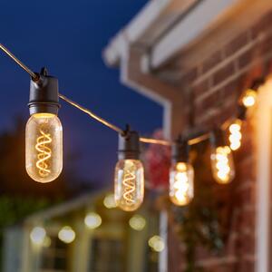 SMART GARDEN LED-sončna svetlobna veriga Vintage 365, 8-žarilna, steklo, IP44, Prozorna, Steklo