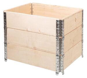 ATMOWOOD Lesena visoka greda z okovjem 80 x 60 x 20 cm