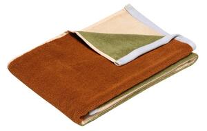 Rjava frotirna bombažna brisača 50x100 cm Block – Hübsch