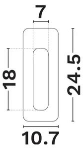 VGRADNA SVETILKA EURONA IZ MATE MR11 GU4 1x20 W IP20 220–240 VL: 10,8 NL9879390
