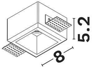 VGRADNA SVETILKA TOBIA IZ MAVKA GU10 1x10 W IP20 220–240 V: 8 W: 8 V: NL9879110