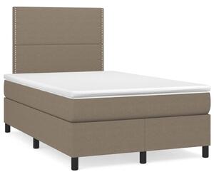 VidaXL Box spring postelja z vzmetnico taupe 120x190 cm blago