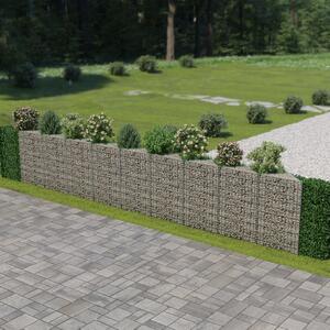 VidaXL Gabion stena iz pocinkanega jekla 630x30x100 cm