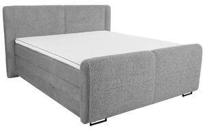 BOXSPRING POSTELJA 180 cm x 200 cm , tekstil siva