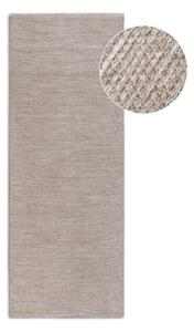 Bež ročno tkan tekač iz mešanice volne 80x200 cm Pradesh Linen White – Elle Decoration