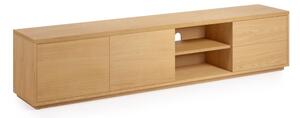 TV omarica v hrastovem dekorju v naravni barvi 200x44 cm Abilen - Kave Home