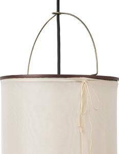 GUBI Gubi stenska svetilka Silk Lantern, bela/črna, z vtičnico, E27, Bež, Dnevna soba / jedilnica, Tkanine / tekstil, Dizajn