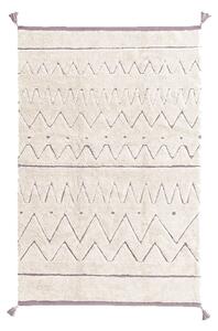Kremno bela pralna ročno tkana bombažna preproga 90x130 cm Azteca – Lorena Canals