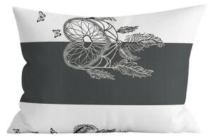 Poli-bombažna prevleka za vzglavnik TIRSO POLY 70x90 cm, sivo-bel gumb