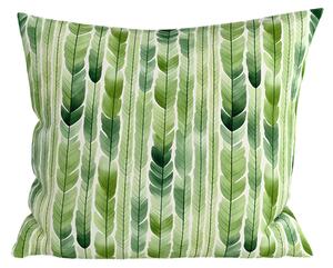 Poliester-bombažna prevleka za vzglavnik GREEN TREES POLY 45x45 cm, zelena