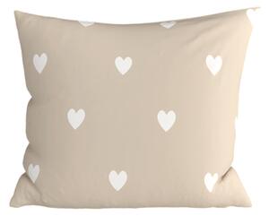 Polibombažna prevleka za vzglavnik HEARTILO POLY 45x45 cm, bež