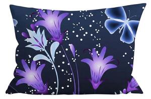 Prevleka za blazino iz mikrovlaken VIOLET BUTTERFLY 70x90 cm, temno modra