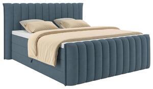 Premium Living Postelja Boxspring Lina, Modra, 160x200