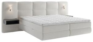 POSTELJA BOXSPRING 180 cm x 200 cm , tekstil naravne barve