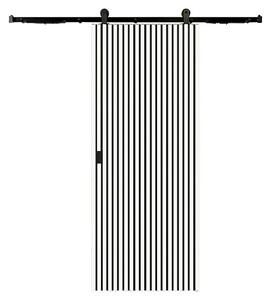 Lesena drsna vrata (850 x 2.000 mm, Bela)