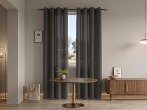 Zavesa TAVIO 140x250 cm, sivo-rjava Za obesiti: Kovinski obročki