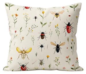 Poliestersko-bombažna prevleka za blazino INSECTA POLY 45x45 cm, barvna