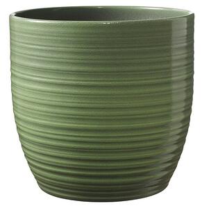 Soendgen Keramik Okrogli lonec Bergamo (Zunanje dimenzije (Ø x V): 13 x 12 cm, Zelene barve, Keramika, Sijaj)