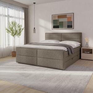 POSTELJA BOXSPRING 180 cm x 200 cm , les, kovina, umetna masa, tekstil bež