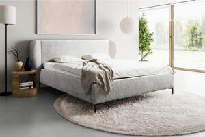 OBLAZINJENA POSTELJA 180 cm x 200 cm , les, umetna masa, tekstil, leseni material bež