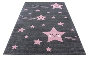 OTROŠKA PREPROGA Kids 80/150 cm tkano siva, pink