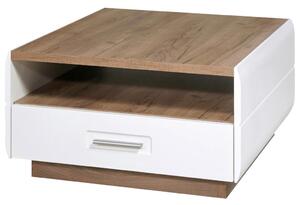 KLUBSKA MIZA, 75/39,5/75 cm bela, barve hrasta
