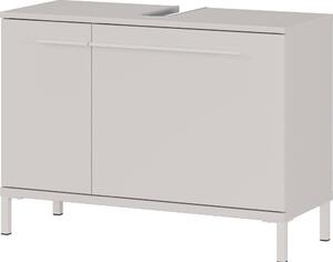 Kremno bela omarica za pod umivalnik v mat dekorju 80x59 cm Laurino – Germania