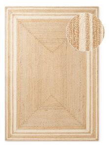 Obojestranska ročno tkana preproga iz jute v kremno beli in naravni barvi 120x170 cm Jutta – Hanse Home