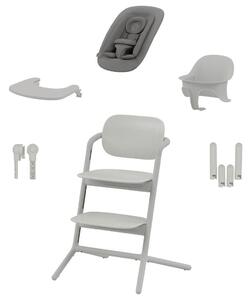 STOLČEK ZA HRANJENJE Lemo 4 in 1 Set 56/54,5/81,5 cm siva