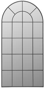 STENSKO OGLEDALO, 100/200/2,5 cm kovina, steklo, leseni material