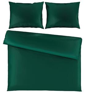 POSTELJNINA TANJA 200/200 cm saten temno zelena