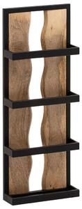 STENSKI REGAL 80/30/10 cm rjava, črna