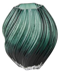Temno zelena steklena ročno izdelana vaza (višina 23 cm) – House Nordic