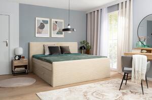 POSTELJA BOXSPRING 180 cm x 200 cm , tekstil bež