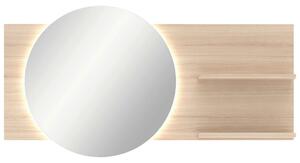 STENSKO OGLEDALO, 150/78/17 cm steklo, leseni material