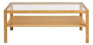 Klubska mizica s stekleno mizno ploščo v naravni barvi 60x110 cm Lourmarin – House Nordic