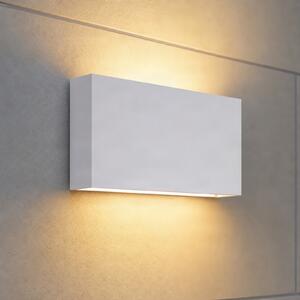 Lindby Lucande LED-stenna svetilka za zunanjo uporabo Jarte, 20 cm, bela, IP65, Bela, Plastika, Sodobni