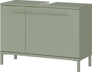 Zelena omarica za pod umivalnik v mat dekorju 80x59 cm Laurino – Germania
