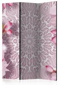 PARAVAN 135/172/3 cm bela, pink