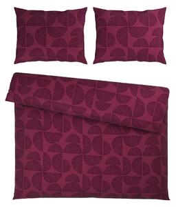 POSTELJNINA 140/200 cm saten večbarvno, bordo