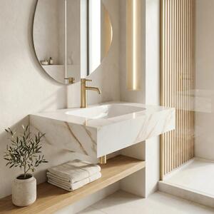 Stenski umivalnik Rea Aresa Grey Gold 70