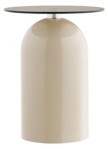 Okrogla stranska mizica s stekleno mizno ploščo ø 40 cm Ravello – House Nordic