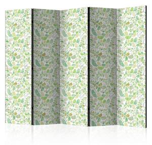 PARAVAN 225/172/3 cm bela, svetlo zelena